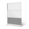 Luxor Workflow Modular Wall Room Divider System - Black Frame - 53" x 70" Wide Panel Add-On Wall with Whiteboard MW-5370-XWCGWG - alternate 1